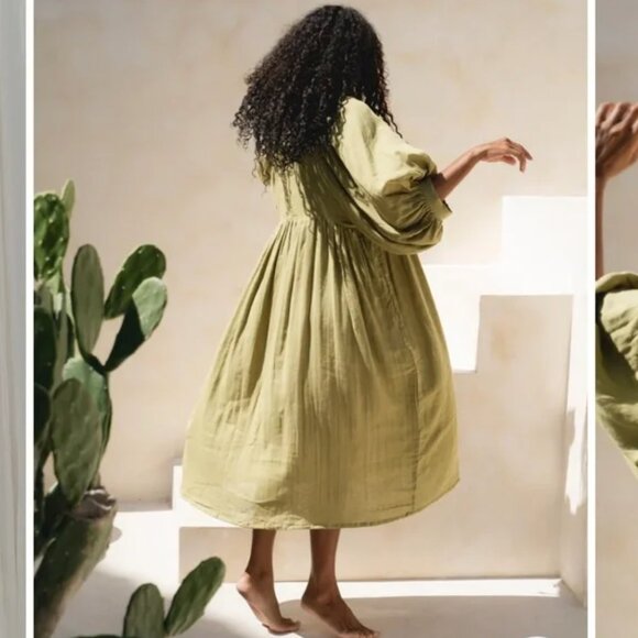 Kyra Midi Dress Fern Gauze 2XL - Picture 2 of 16